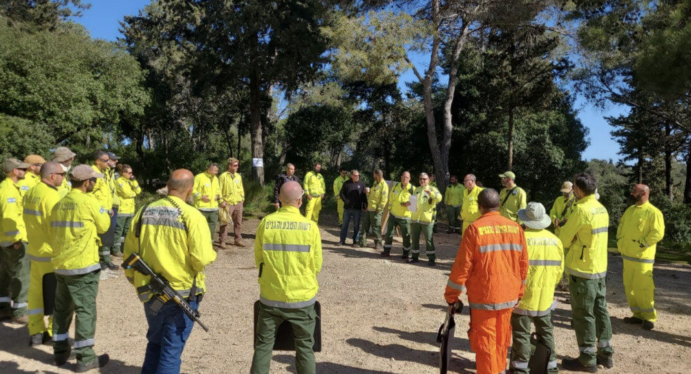 רשות הטבע והגנים וכיבוי והצלה מתכוננים לשריפה הדומה לאסון הכרמל (צילום: חנוך טל רשות הטבע והגנים)